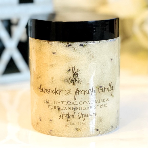 THE LATHER BARN Other - Lavender French Vanilla Goat Milk Cane Sugar Scrub